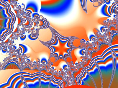 Fractal modern art colorful. Free illustration for personal and commercial use.