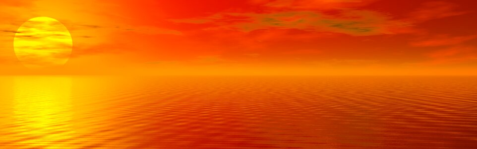 Summer holiday orange sunset. Free illustration for personal and commercial use.