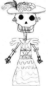 Mexico skull bones. Free illustration for personal and commercial use.
