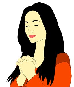 Woman praying Free illustrations. Free illustration for personal and commercial use.