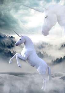 Fairy tales mystical horse. Free illustration for personal and commercial use.