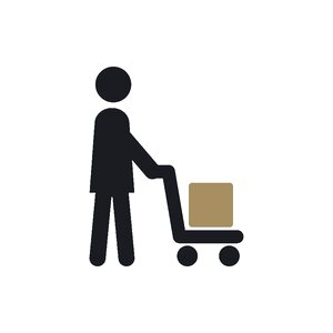 Client commerce courier. Free illustration for personal and commercial use.