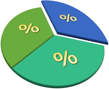 Percent data chart. Free illustration for personal and commercial use.
