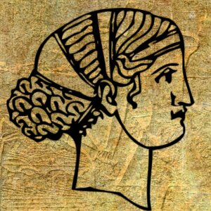 Hairstyle lady woman. Free illustration for personal and commercial use.