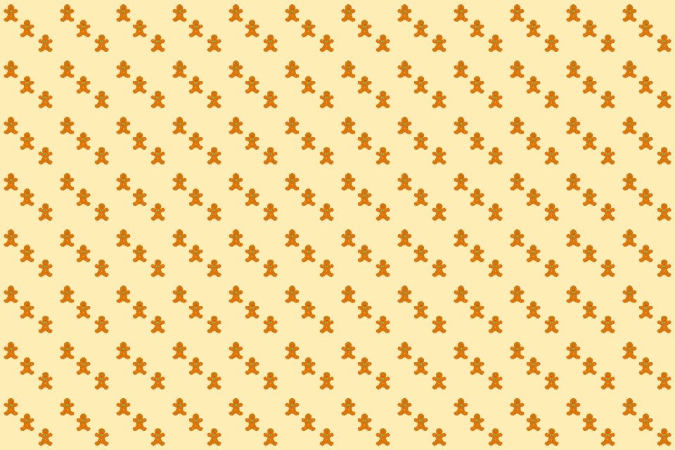 Christmas patterns gingerbread man background. Free illustration for personal and commercial use.