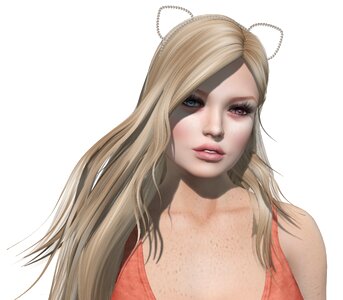 Hair cat ears resident. Free illustration for personal and commercial use.