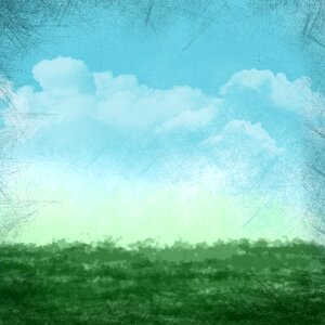 Nature grass blue skies. Free illustration for personal and commercial use.