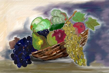 Pear fruit bowl healthy. Free illustration for personal and commercial use.