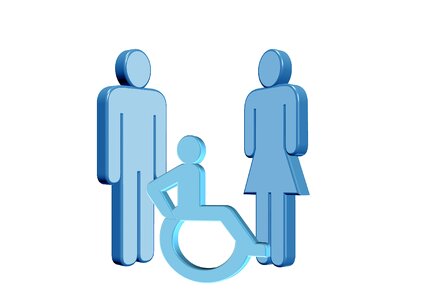 Locomotion handicap icon. Free illustration for personal and commercial use.