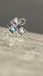 Diamond 3d stereo. Free illustration for personal and commercial use.