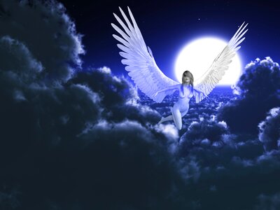 Sky angelic mystical. Free illustration for personal and commercial use.