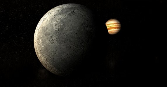 Jupiter darkside background. Free illustration for personal and commercial use.