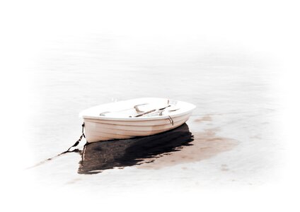 Marine reflection white background. Free illustration for personal and commercial use.