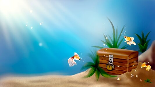 Design story underwater. Free illustration for personal and commercial use.