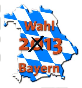 Elections bavaria state graphic. Free illustration for personal and commercial use.