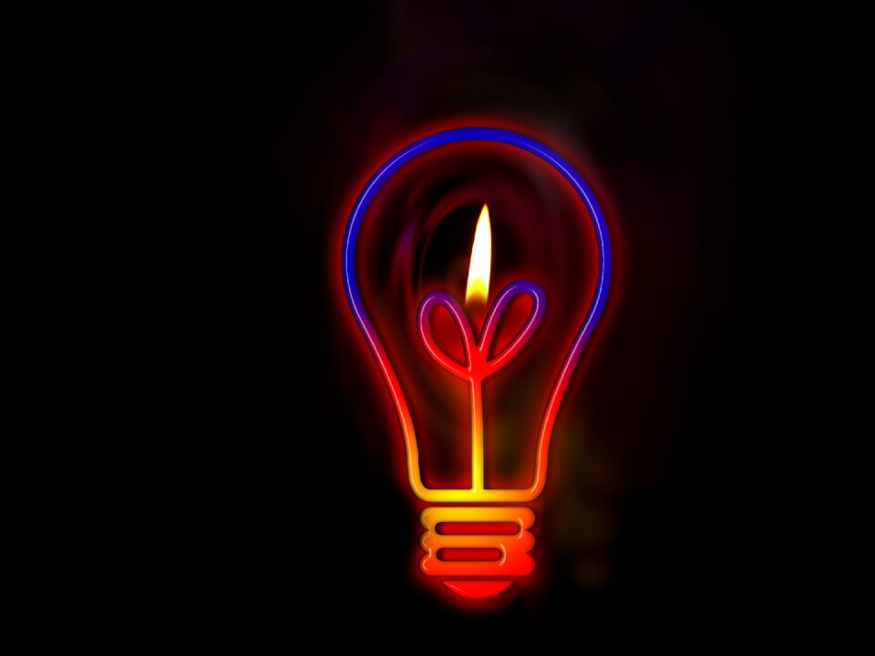 Light innovation bulbs. Free illustration for personal and commercial use.