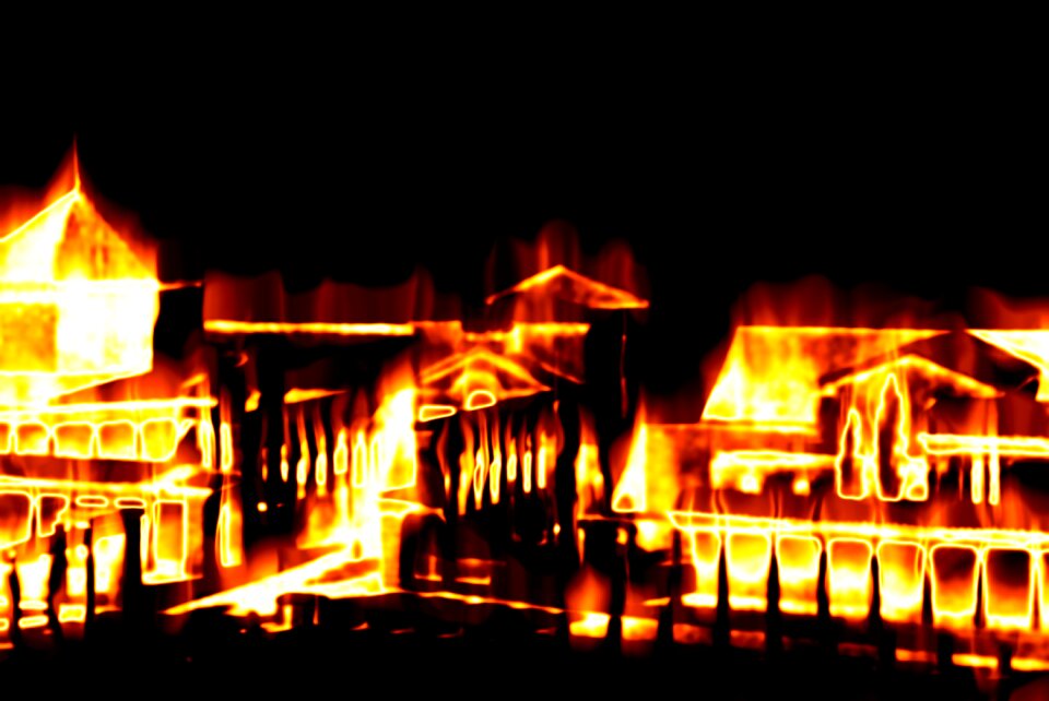 Houses rome flame. Free illustration for personal and commercial use.