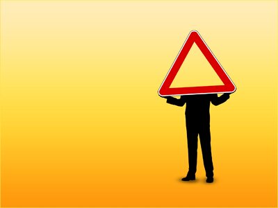 Road sign street sign risk. Free illustration for personal and commercial use.