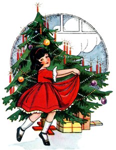 Christmas tree parties december. Free illustration for personal and commercial use.