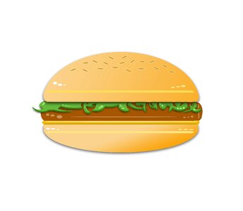 Fast food pub meat. Free illustration for personal and commercial use.