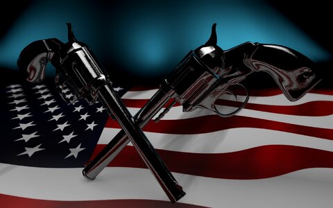 Pistol america freedom. Free illustration for personal and commercial use.