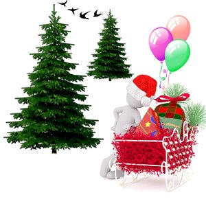 Merry christmas decorations gifts. Free illustration for personal and commercial use.