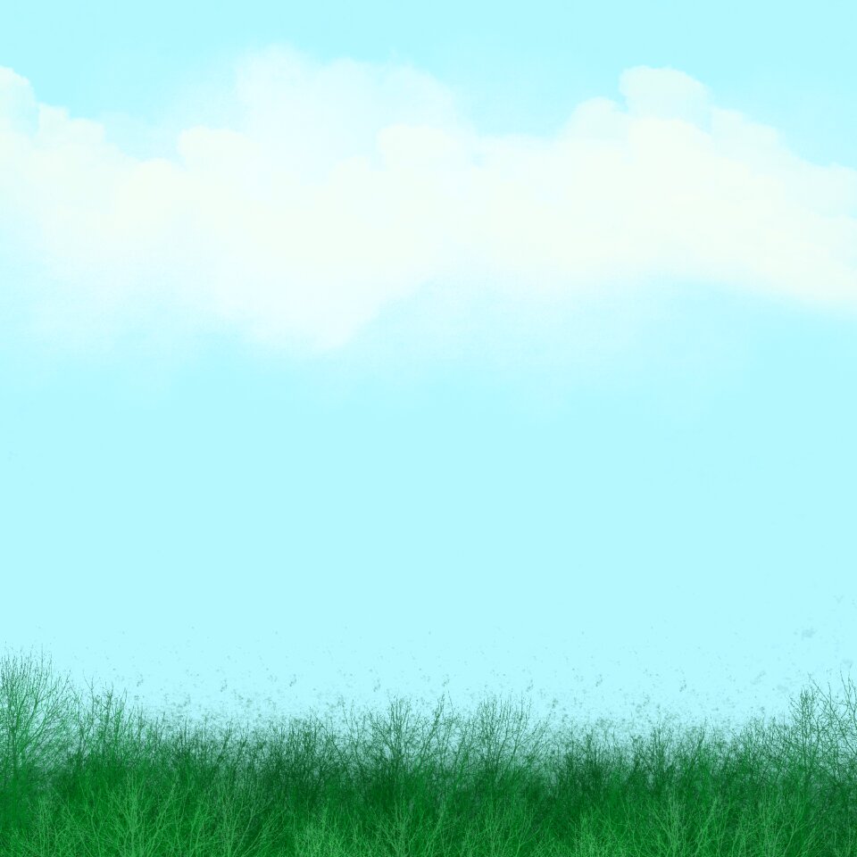 Green cloud clouds. Free illustration for personal and commercial use.