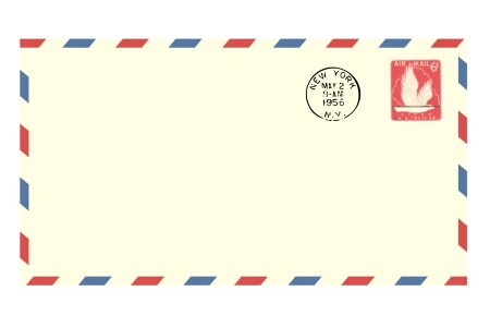 Envelope blank postmark. Free illustration for personal and commercial use.