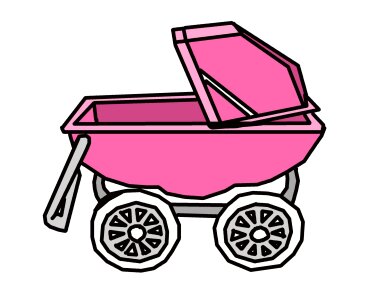 Stroller pram child. Free illustration for personal and commercial use.