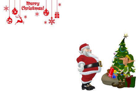 Fir father christmas gifts. Free illustration for personal and commercial use.
