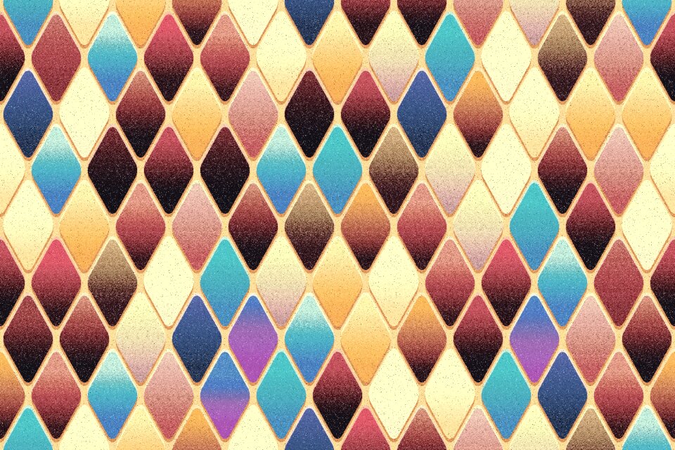 Tile diamond shape colorful abstract background. Free illustration for personal and commercial use.