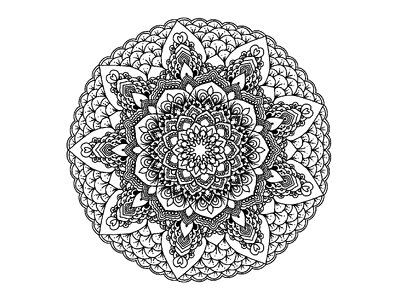 Henna creativity circle. Free illustration for personal and commercial use.