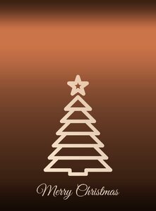 Greeting card christmas tree christmas motif