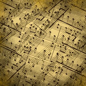 Sheet music classic music notes. Free illustration for personal and commercial use.