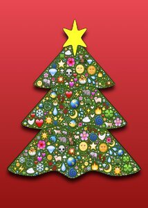Yuletide tree holiday. Free illustration for personal and commercial use.