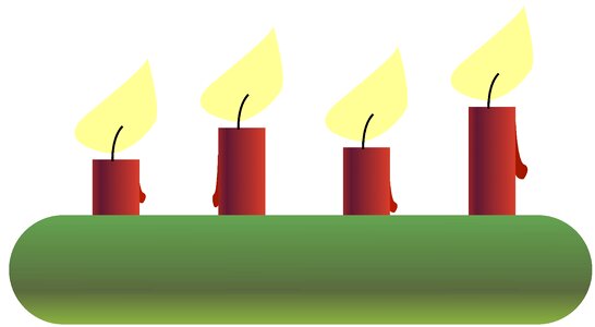 Christmas time candlelight advent. Free illustration for personal and commercial use.
