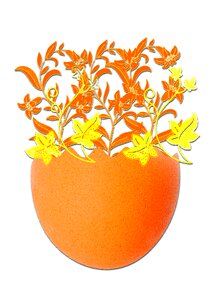 Easter greeting happy easter bouquet. Free illustration for personal and commercial use.