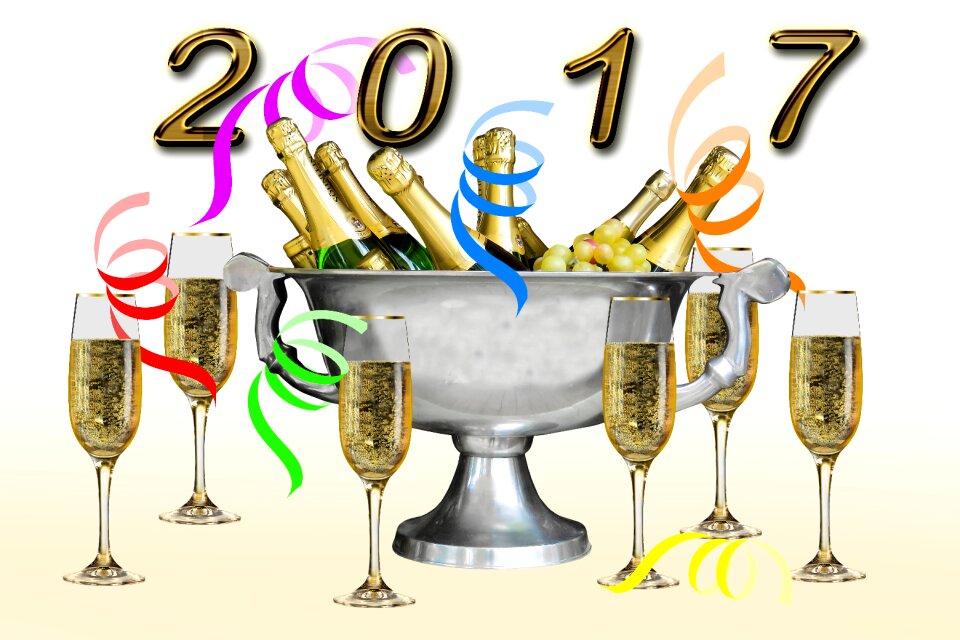 Celebration party new year's day. Free illustration for personal and commercial use.