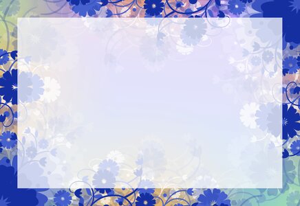 Floral frame floral design. Free illustration for personal and commercial use.