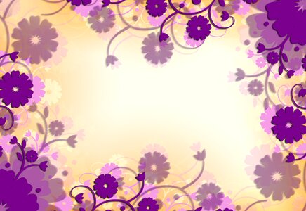 Floral frame floral design. Free illustration for personal and commercial use.