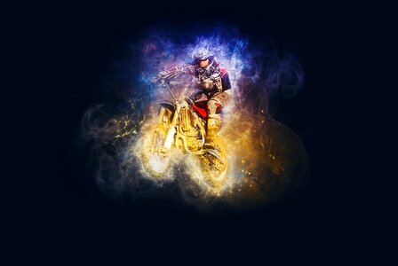 Motorcycle motor racing. Free illustration for personal and commercial use.