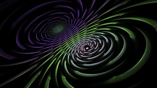 Purple green fractal art. Free illustration for personal and commercial use.