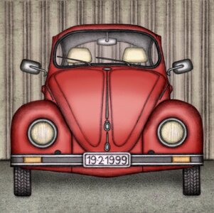 Car old beetle. Free illustration for personal and commercial use.
