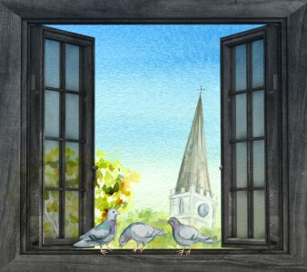 Window blue sky nature. Free illustration for personal and commercial use.