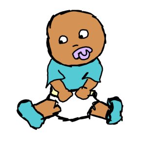 Pacifier binky babies. Free illustration for personal and commercial use.