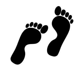 Feet black silhouette. Free illustration for personal and commercial use.