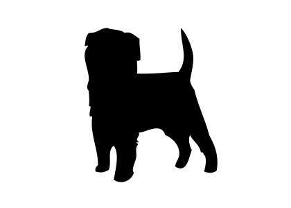 Pet canine black. Free illustration for personal and commercial use.