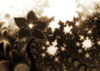 Creative fractal vine stems. Free illustration for personal and commercial use.