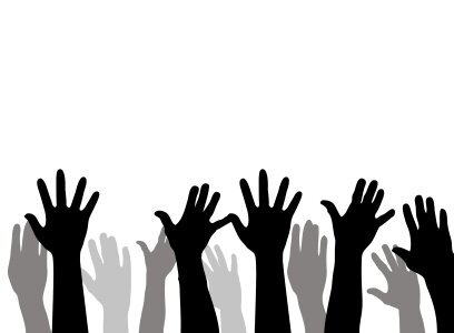 Hands raised hands up yes. Free illustration for personal and commercial use.
