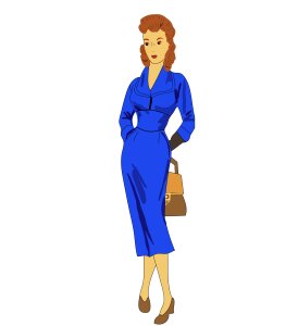 Clothing fashionable lady. Free illustration for personal and commercial use.